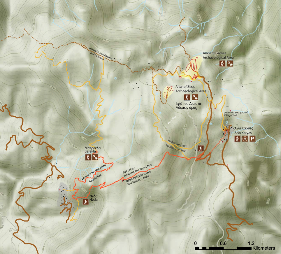 Lykaion area Map